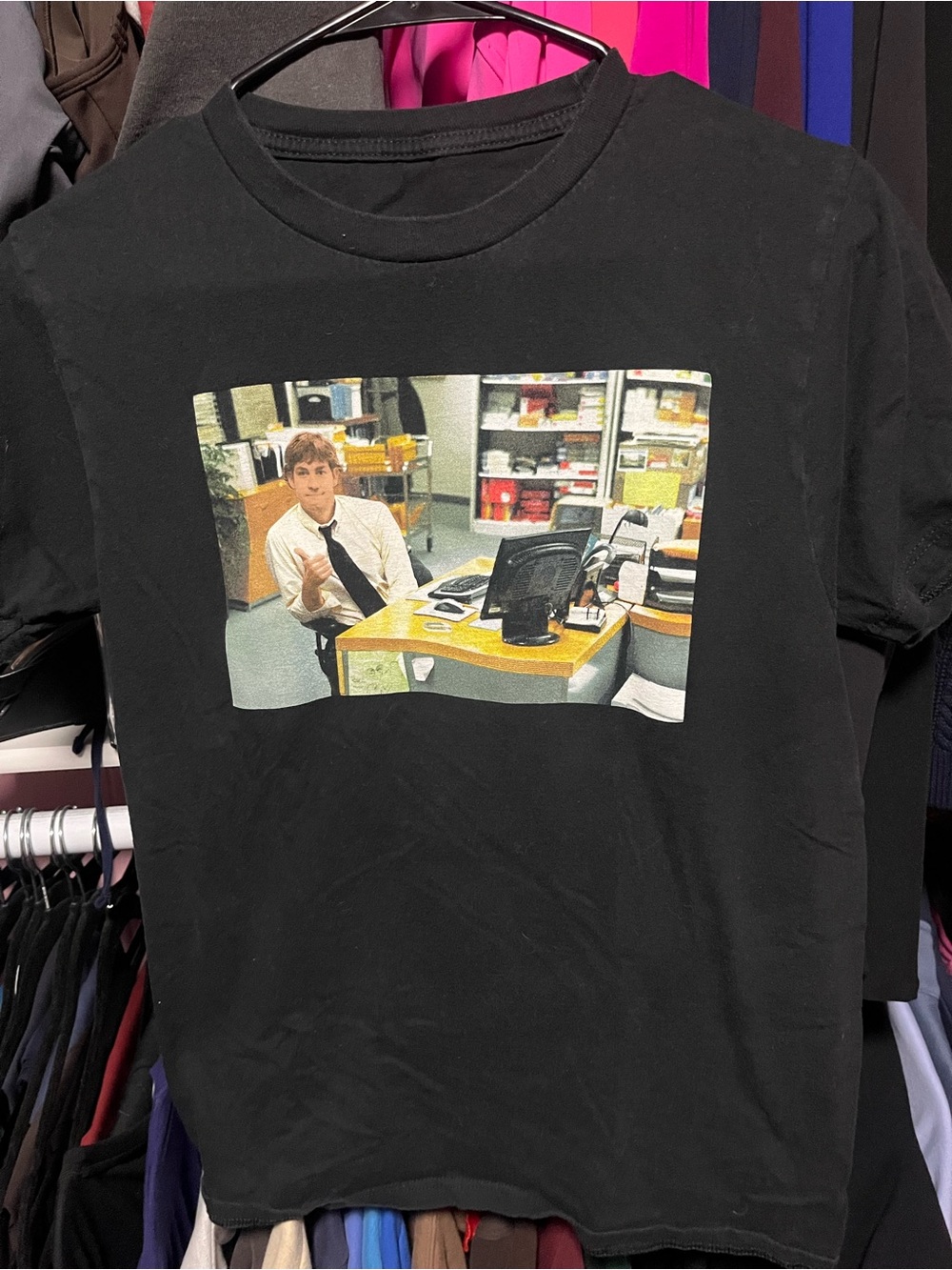 Urban Outfitters The Office Black Graphic Short Sleeve Tee